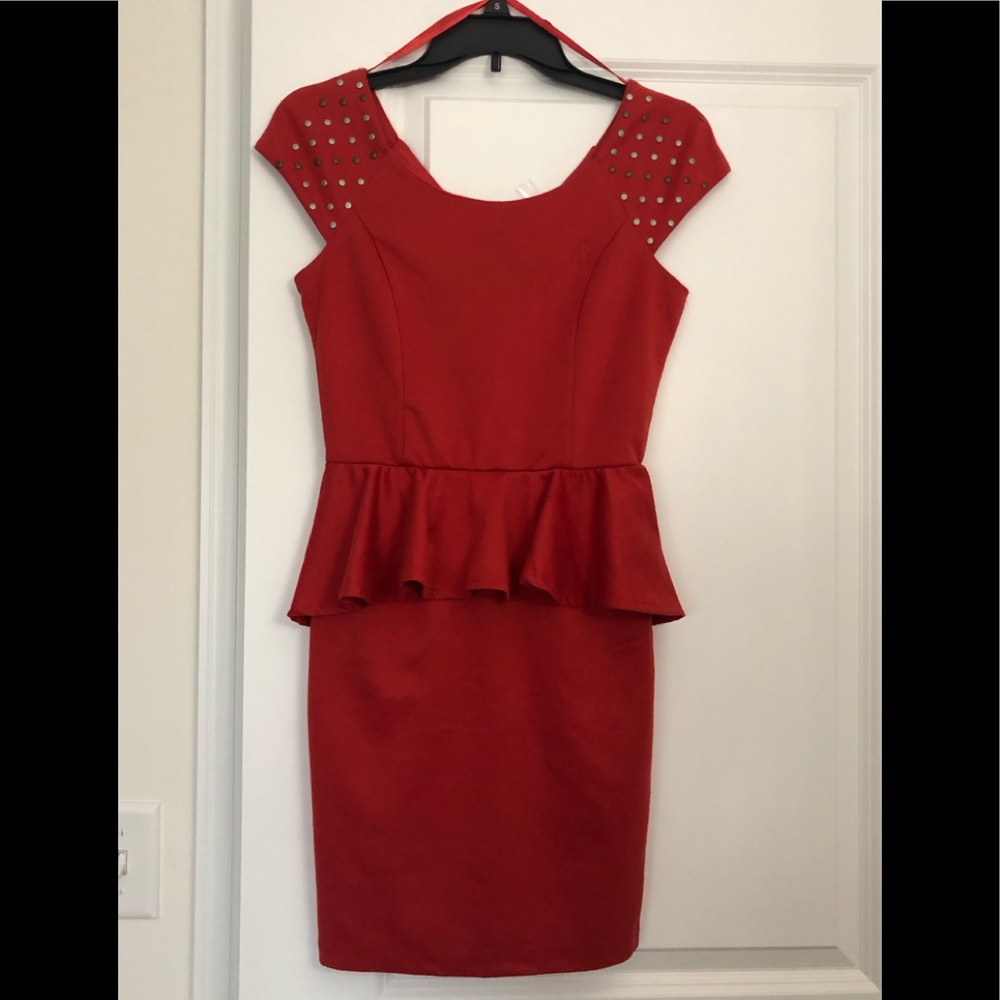 Coral/orange color dress